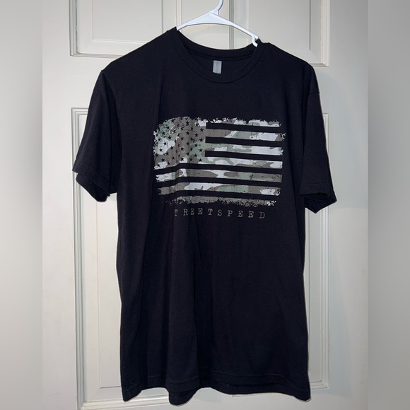 Next Level Apparel Other - Street Speed - T-shirt - black with camo flag L